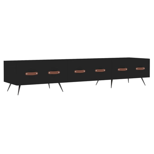 TV-skab Sort 150x36x30 cm Træ Materiale