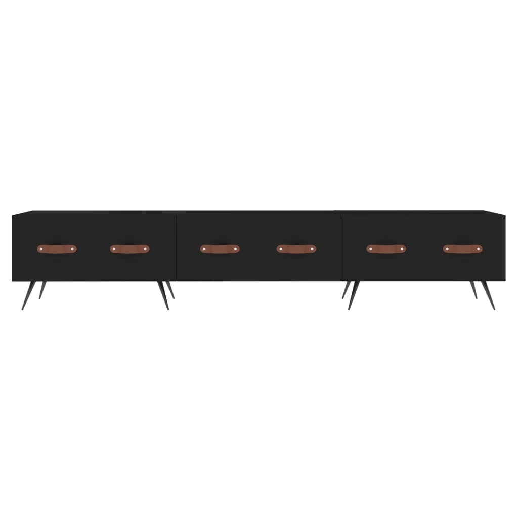 TV-skab Sort 150x36x30 cm Træ Materiale