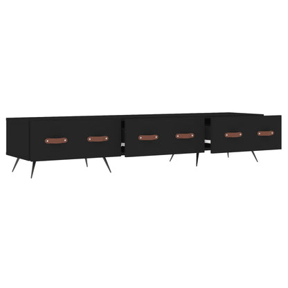 TV-skab Sort 150x36x30 cm Træ Materiale