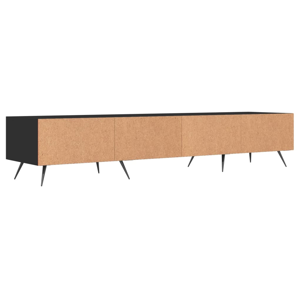TV-skab Sort 150x36x30 cm Træ Materiale