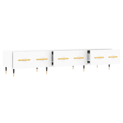 TV-skab Hvid 150x36x30 cm Træ Materiale