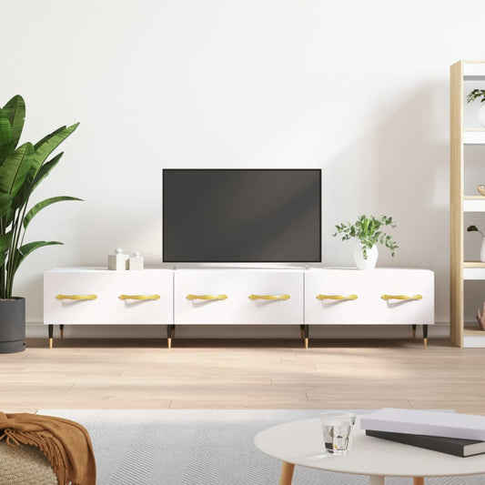 TV-skab Hvid 150x36x30 cm Træ Materiale