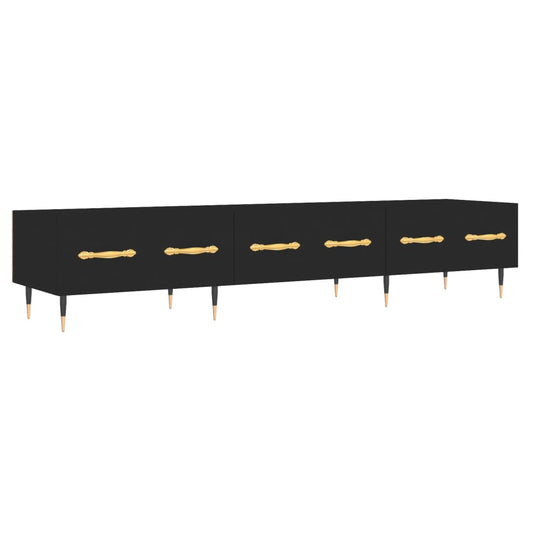 TV-skab Sort 150x36x30 cm Træ Materiale