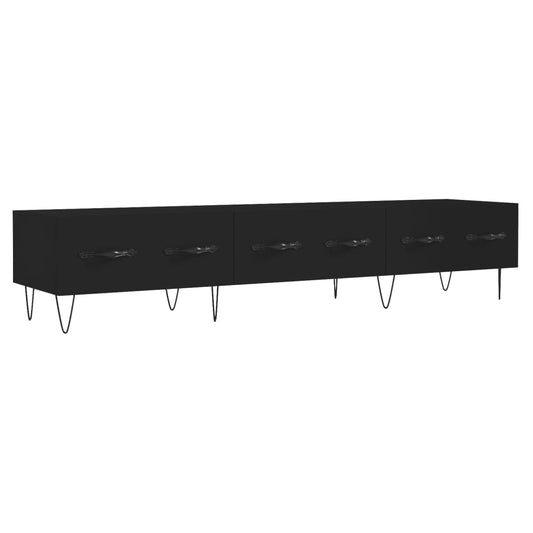 TV-skab Sort 150x36x30 cm Træ Materiale