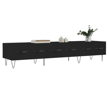 TV-skab Sort 150x36x30 cm Træ Materiale