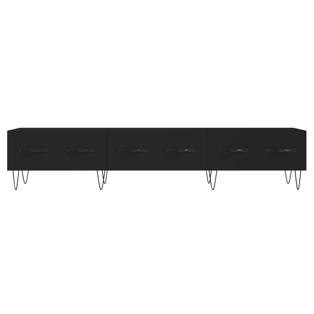 TV-skab Sort 150x36x30 cm Træ Materiale