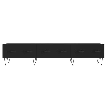 TV-skab Sort 150x36x30 cm Træ Materiale