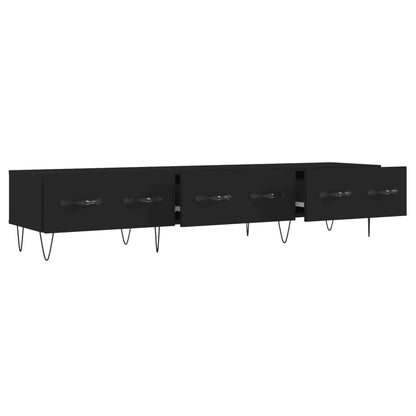 TV-skab Sort 150x36x30 cm Træ Materiale