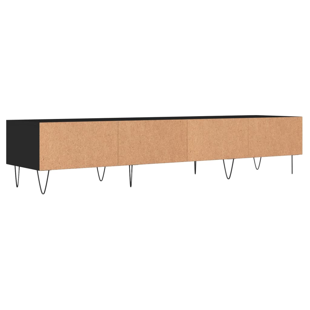 TV-skab Sort 150x36x30 cm Træ Materiale