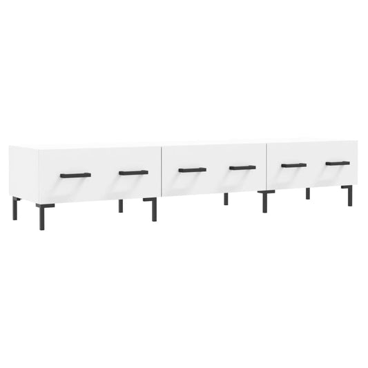 TV-skab Hvid 150x36x30 cm Træ Materiale