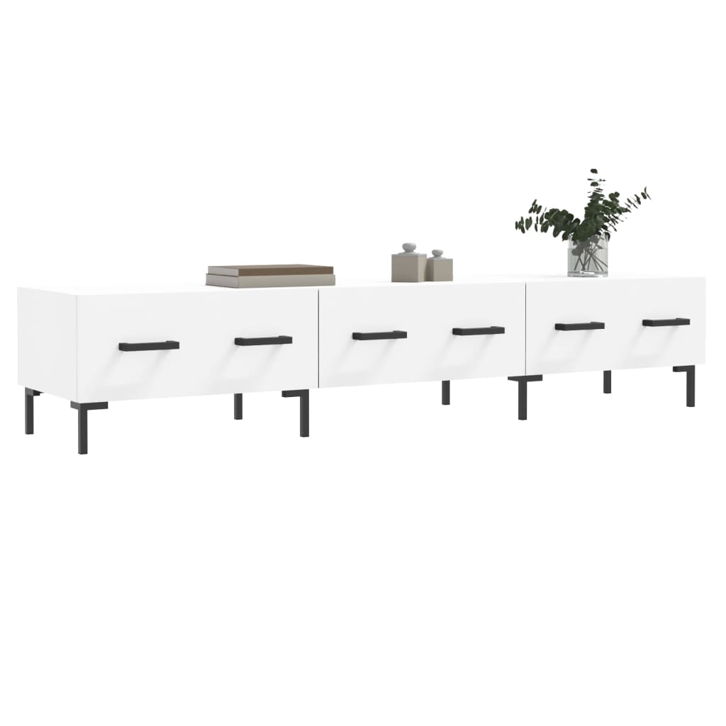 TV-skab Hvid 150x36x30 cm Træ Materiale