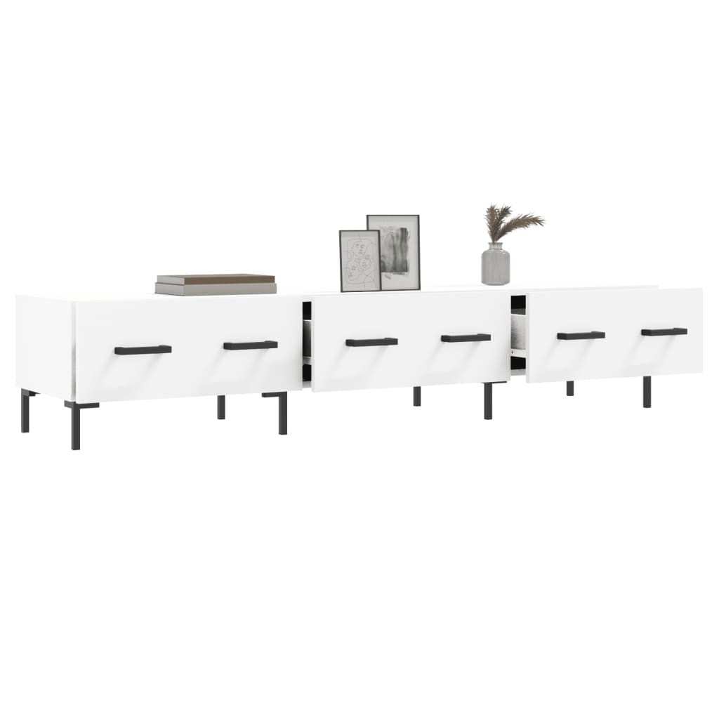 TV-skab Hvid 150x36x30 cm Træ Materiale