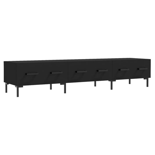 TV-skab Sort 150x36x30 cm Træ Materiale