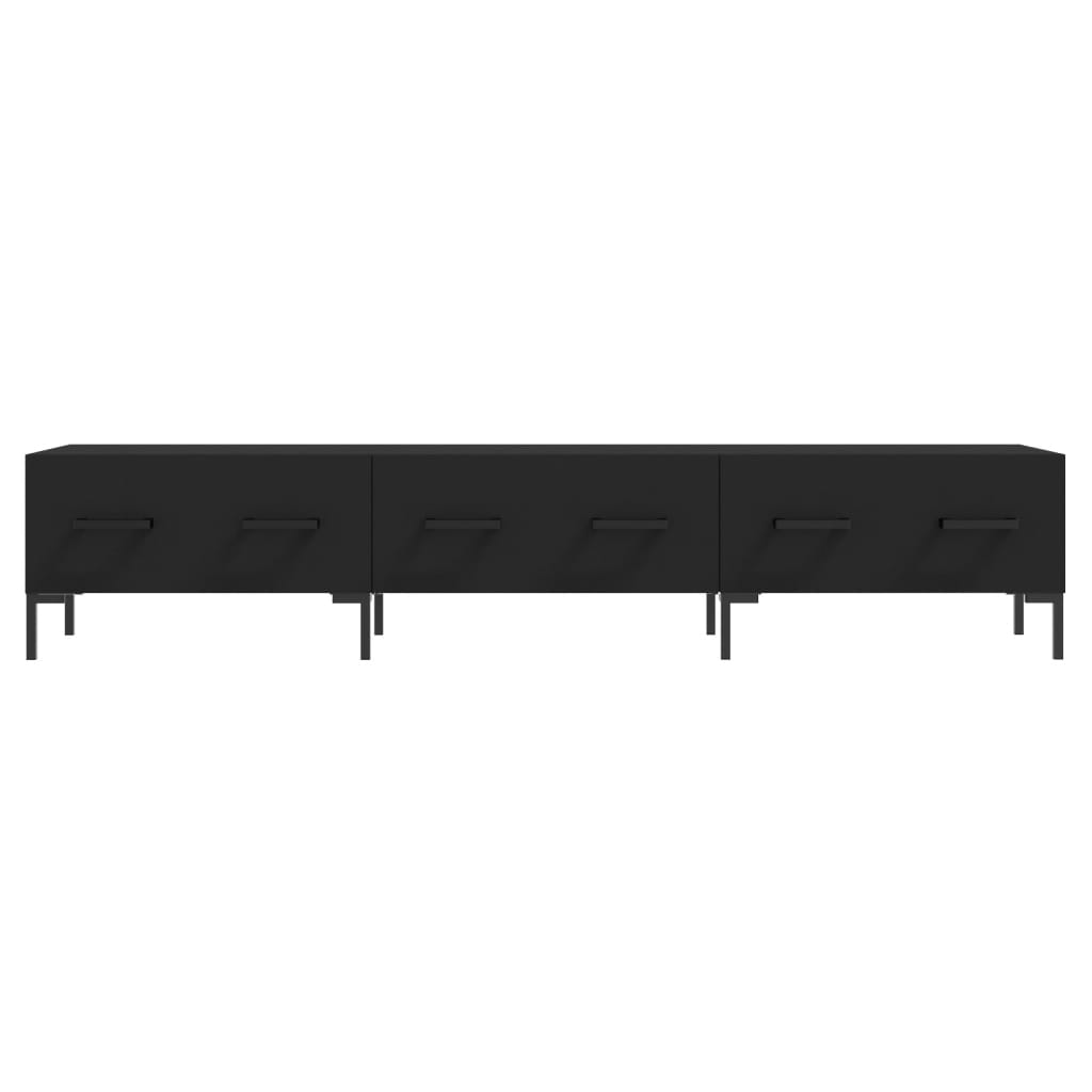 TV-skab Sort 150x36x30 cm Træ Materiale