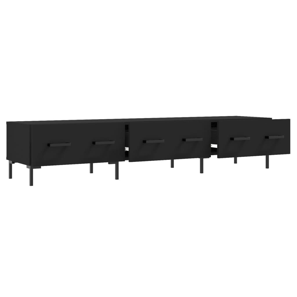 TV-skab Sort 150x36x30 cm Træ Materiale