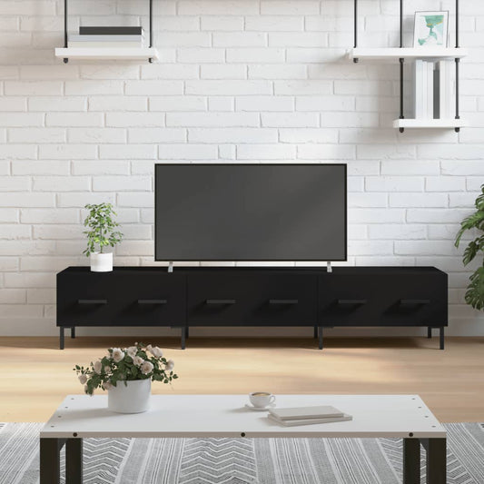 TV-skab Sort 150x36x30 cm Træ Materiale
