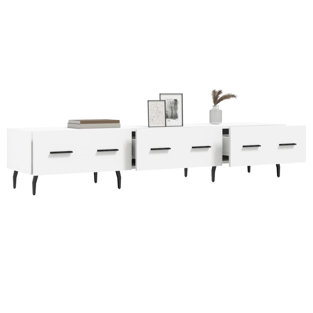 TV-skab Hvid 150x36x30 cm Træ Materiale
