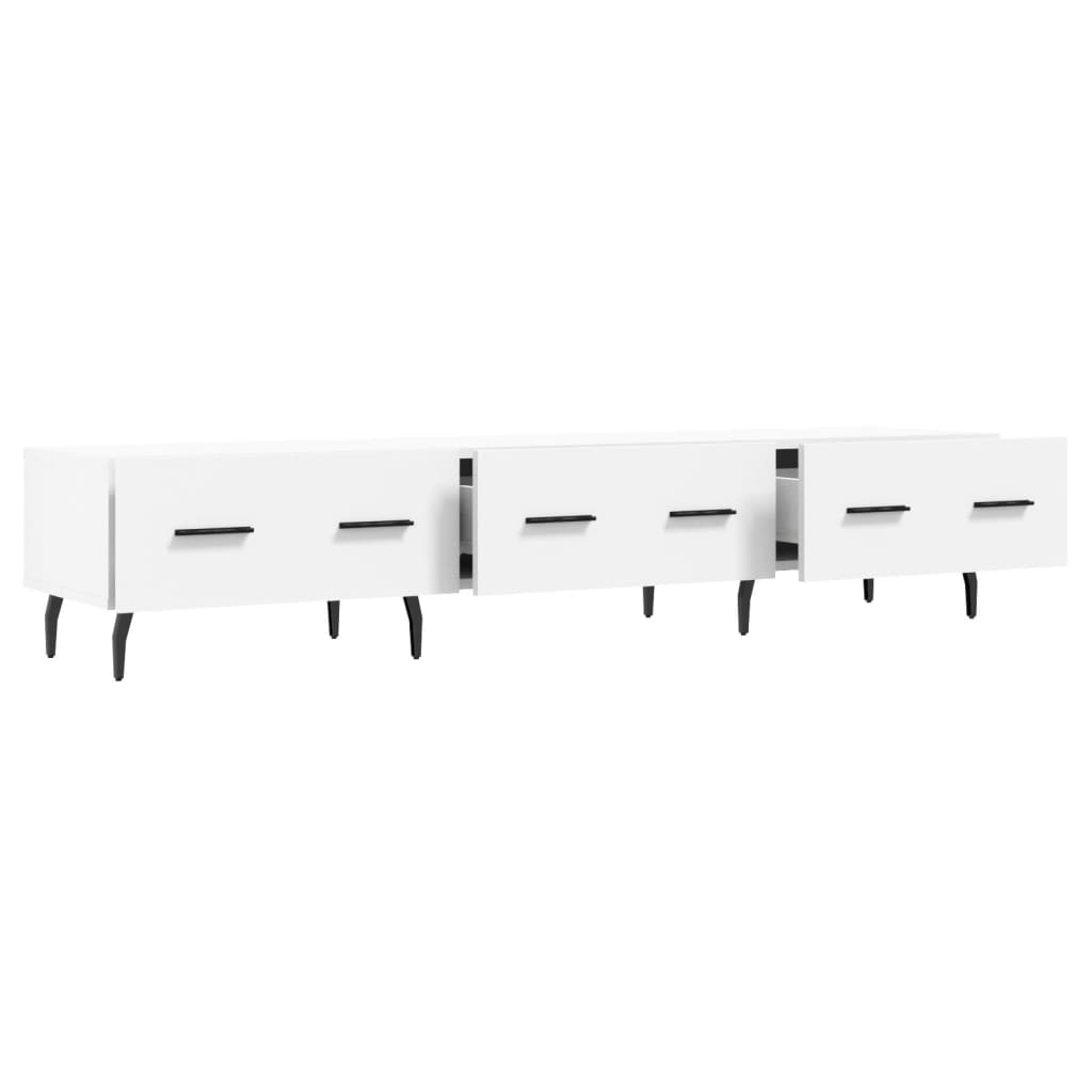 TV-skab Hvid 150x36x30 cm Træ Materiale