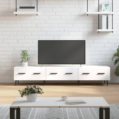 TV-skab Hvid 150x36x30 cm Træ Materiale
