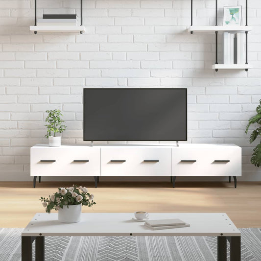 TV-skab Hvid 150x36x30 cm Træ Materiale
