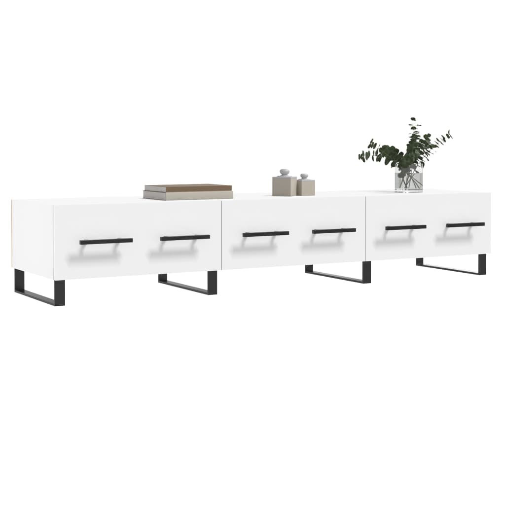 TV-skab Hvid 150x36x30 cm Træ Materiale