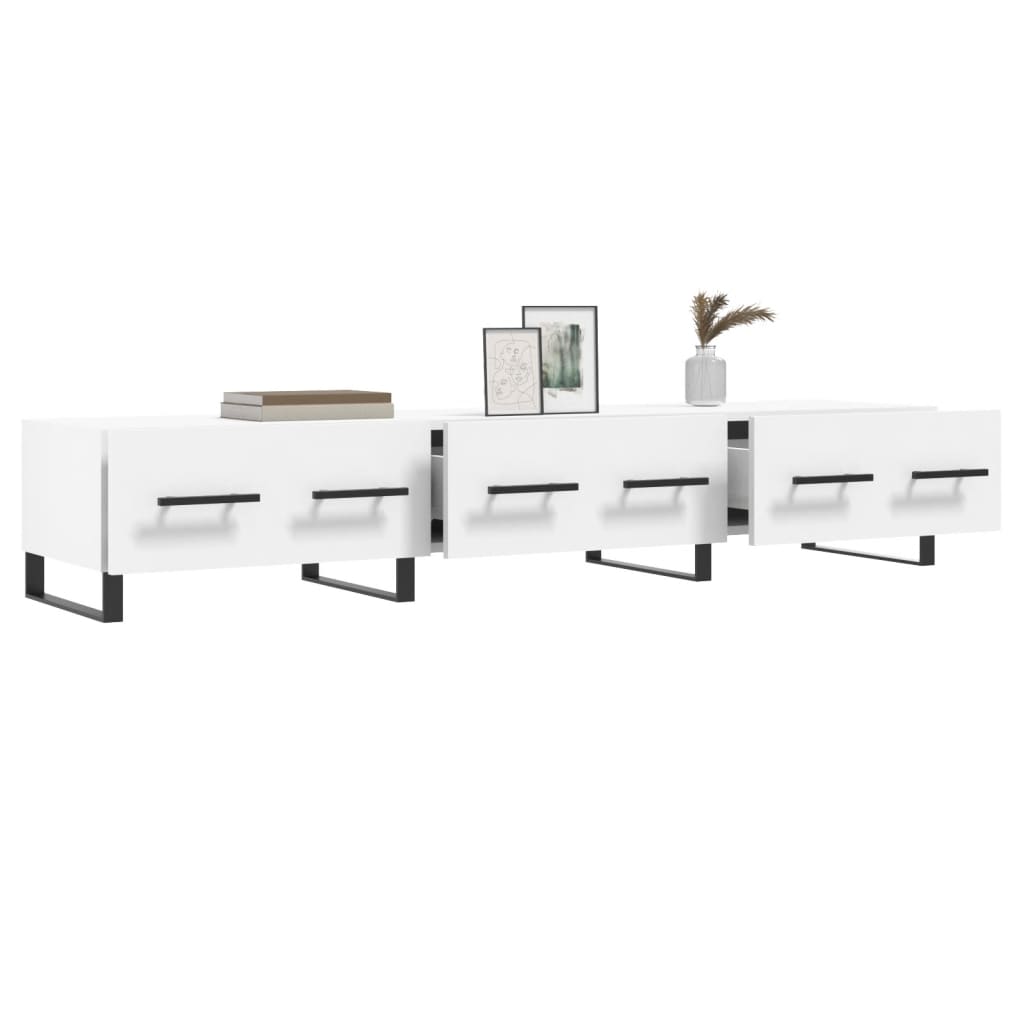 TV-skab Hvid 150x36x30 cm Træ Materiale