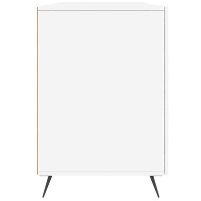 Schreibtisch Hochglanz-Weiß 140x50x75 cm Holzwerkstoff
