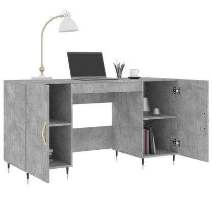 Schreibtisch Betongrau 140x50x75 cm Holzwerkstoff