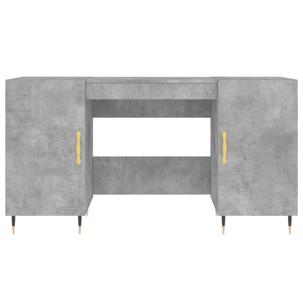 Schreibtisch Betongrau 140x50x75 cm Holzwerkstoff