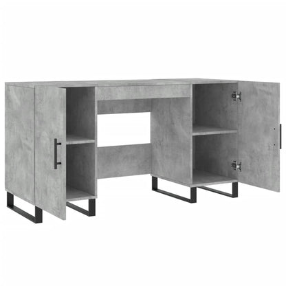 Schreibtisch Betongrau 140x50x75 cm Holzwerkstoff