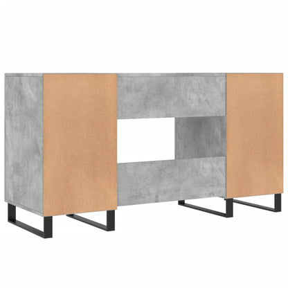 Schreibtisch Betongrau 140x50x75 cm Holzwerkstoff