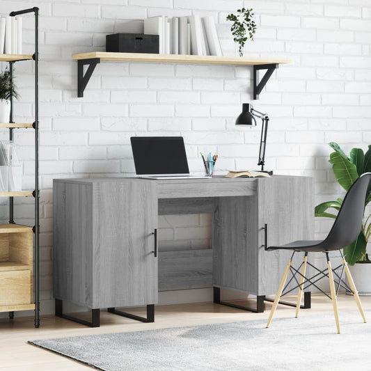 Schreibtisch Grau Sonoma 140x50x75 cm Holzwerkstoff