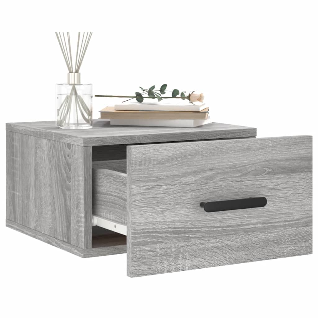Wand-Nachttisch Grau Sonoma 35x35x20 cm