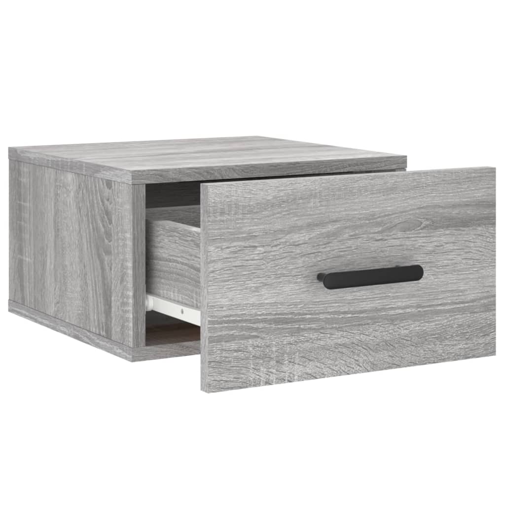 Wand-Nachttisch Grau Sonoma 35x35x20 cm