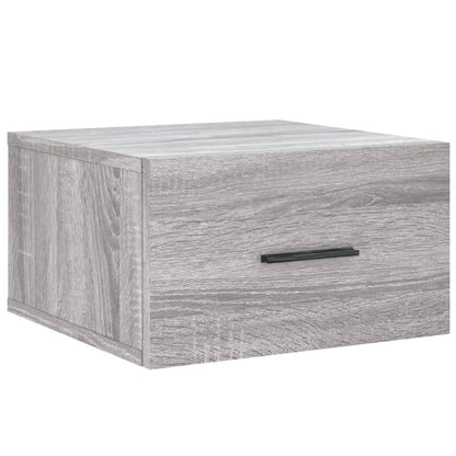 Wand-Nachttische 2 Stk. Grau Sonoma 35x35x20 cm