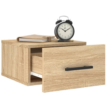 Wand-Nachttische 2 Stk. Sonoma-Eiche 35x35x20 cm