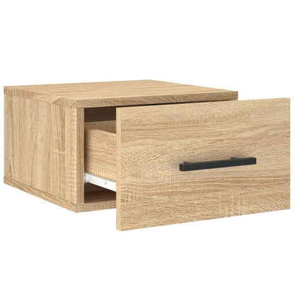 Wand-Nachttische 2 Stk. Sonoma-Eiche 35x35x20 cm