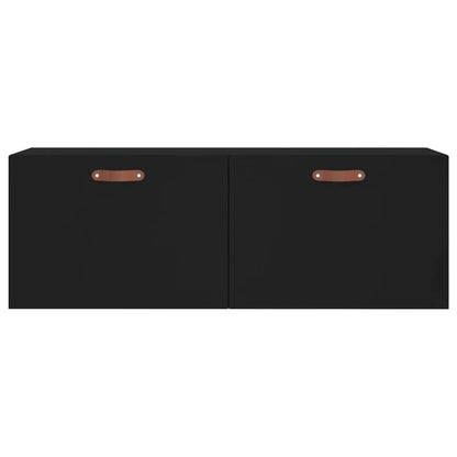 Wandschrank Schwarz 100x36,5x35 cm Holzwerkstoff