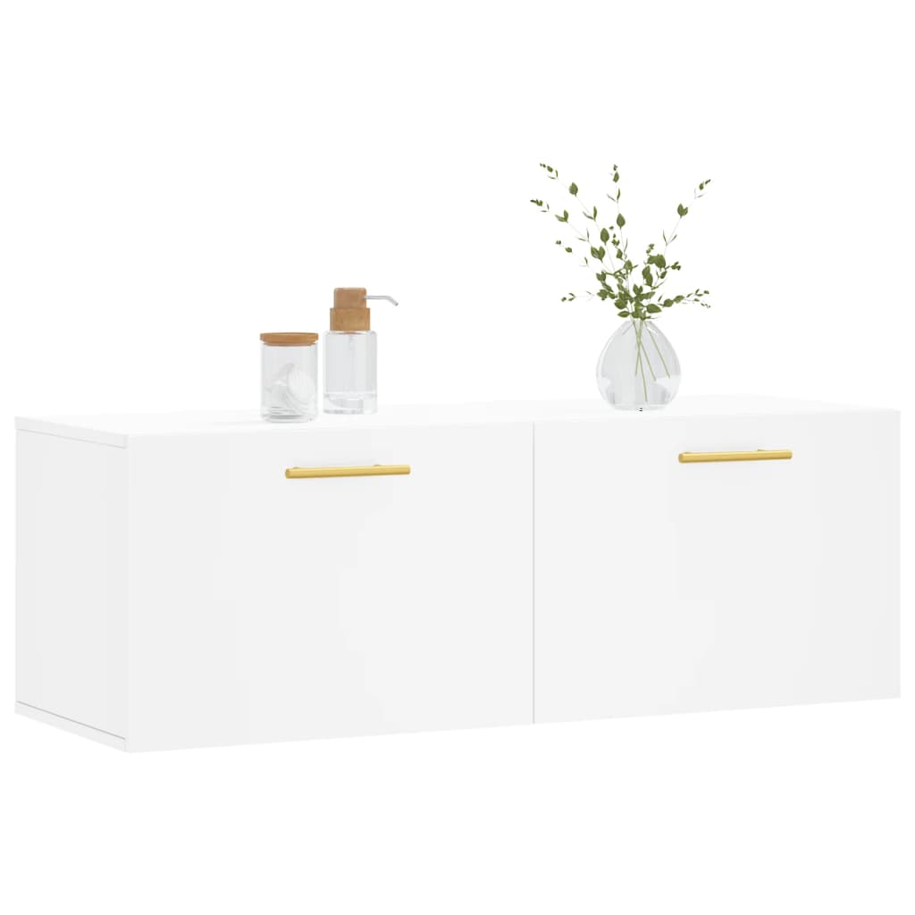 Wandschrank Weiß 100x36,5x35 cm Holzwerkstoff