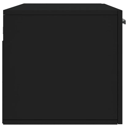 Wandschrank Schwarz 100x36,5x35 cm Holzwerkstoff