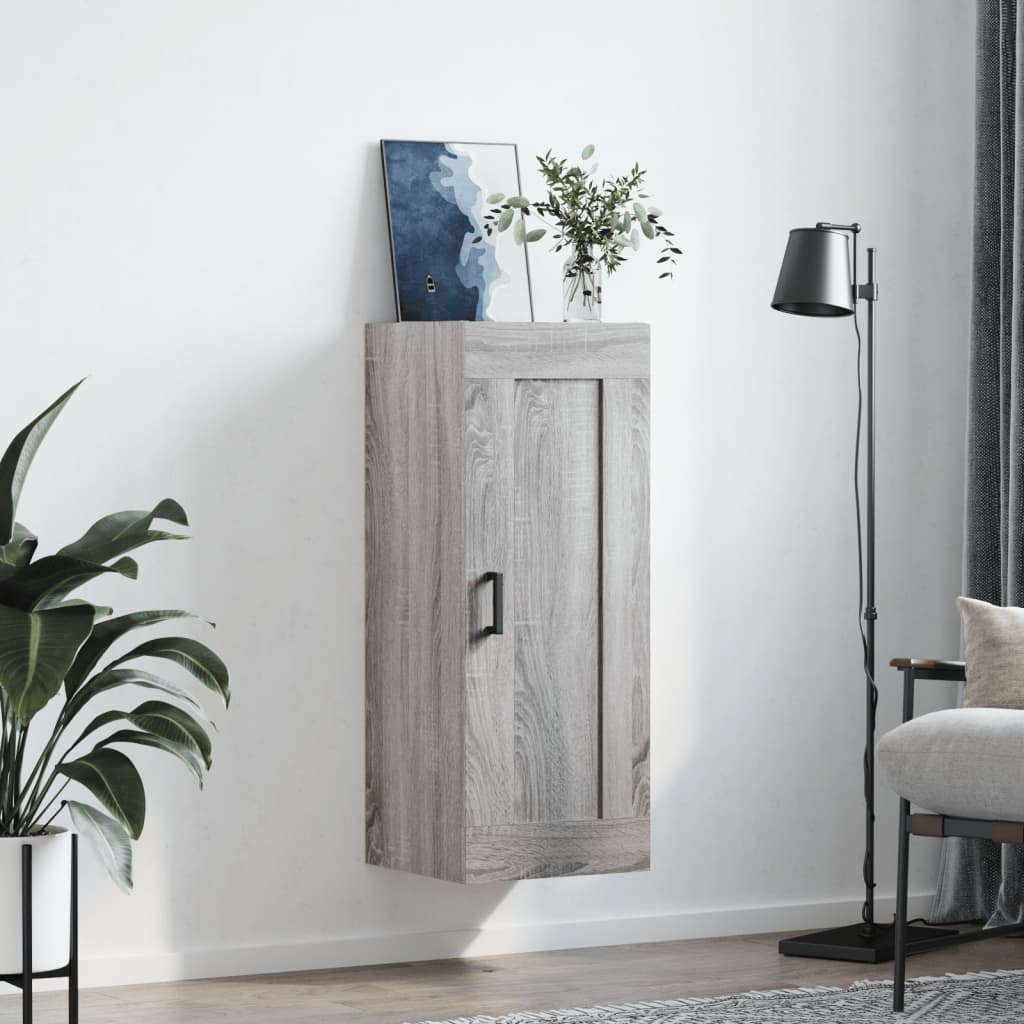 Wandschrank Grau Sonoma 34,5x34x90 cm Holzwerkstoff