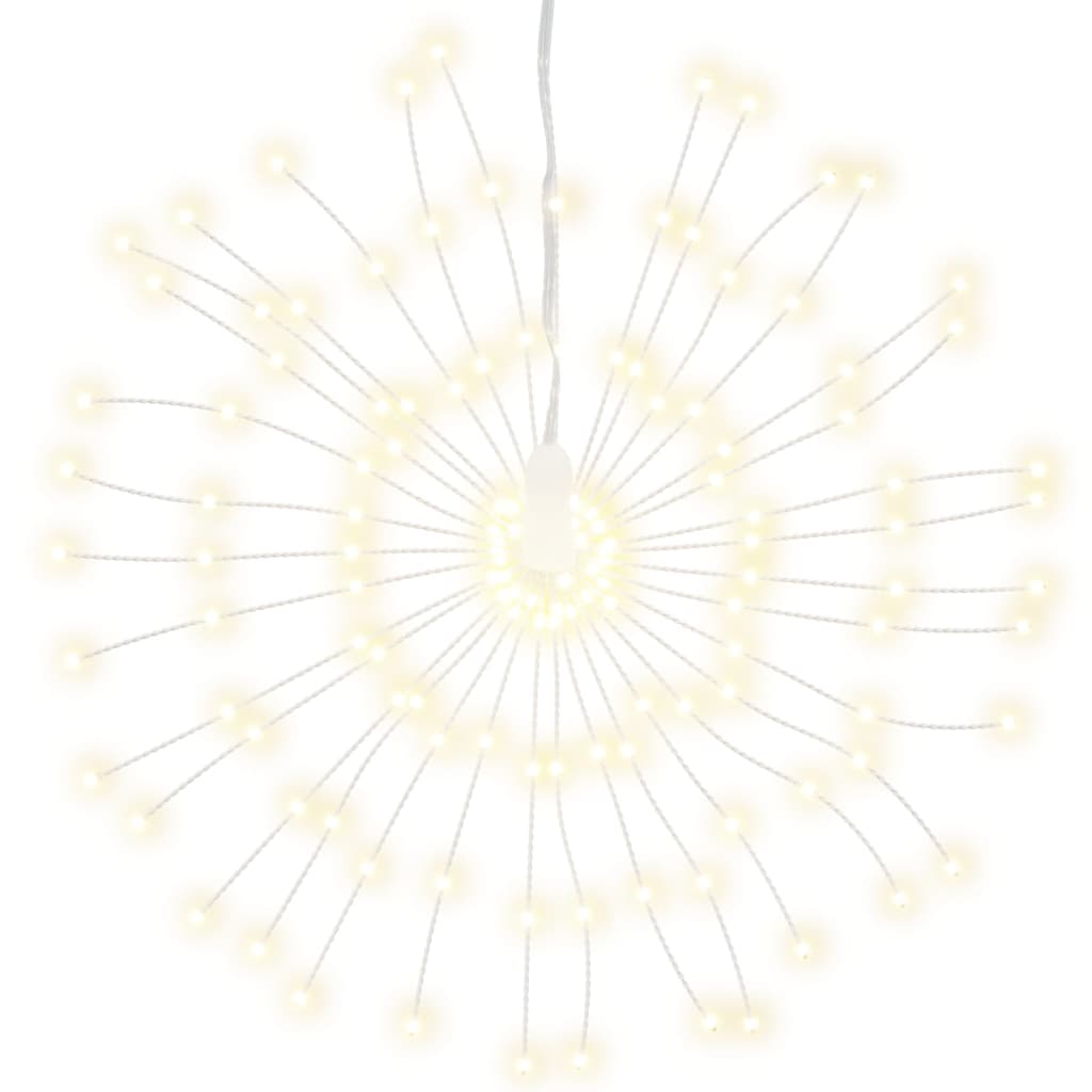 Weihnachtsbeleuchtungen Feuerwerk 8 Stk. 140 LEDs Warmweiß 17cm