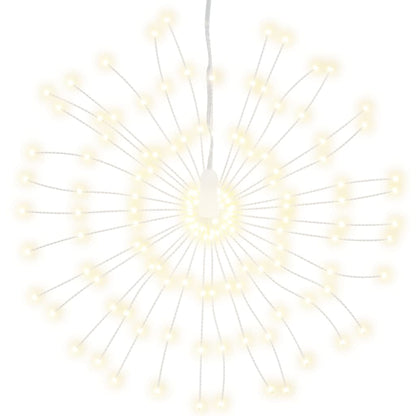 Weihnachtsbeleuchtungen Feuerwerk 8 Stk. 140 LEDs Warmweiß 17cm
