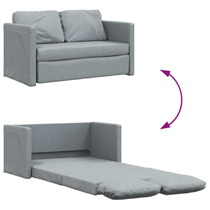 Bodensofa mit Schlaffunktion Hellgrau 112x174x55 cm Stoff