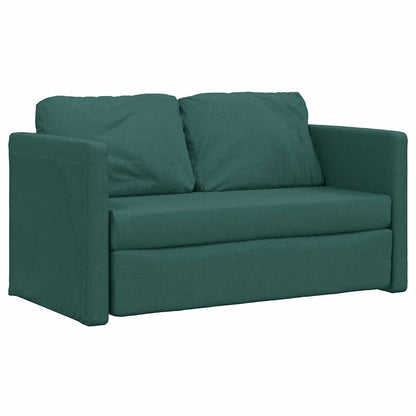 Bodensofa mit Schlaffunktion Dunkelgrün 112x174x55 cm Stoff