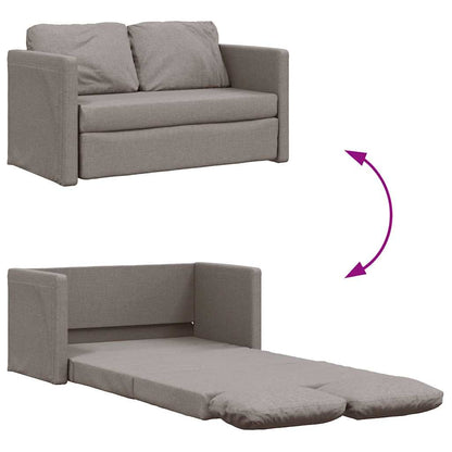 Bodensofa mit Schlaffunktion Taupe 112x174x55 cm Stoff