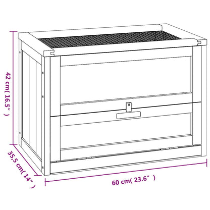 Hamsterkäfig 60x35,5x42 cm Massivholz Tanne