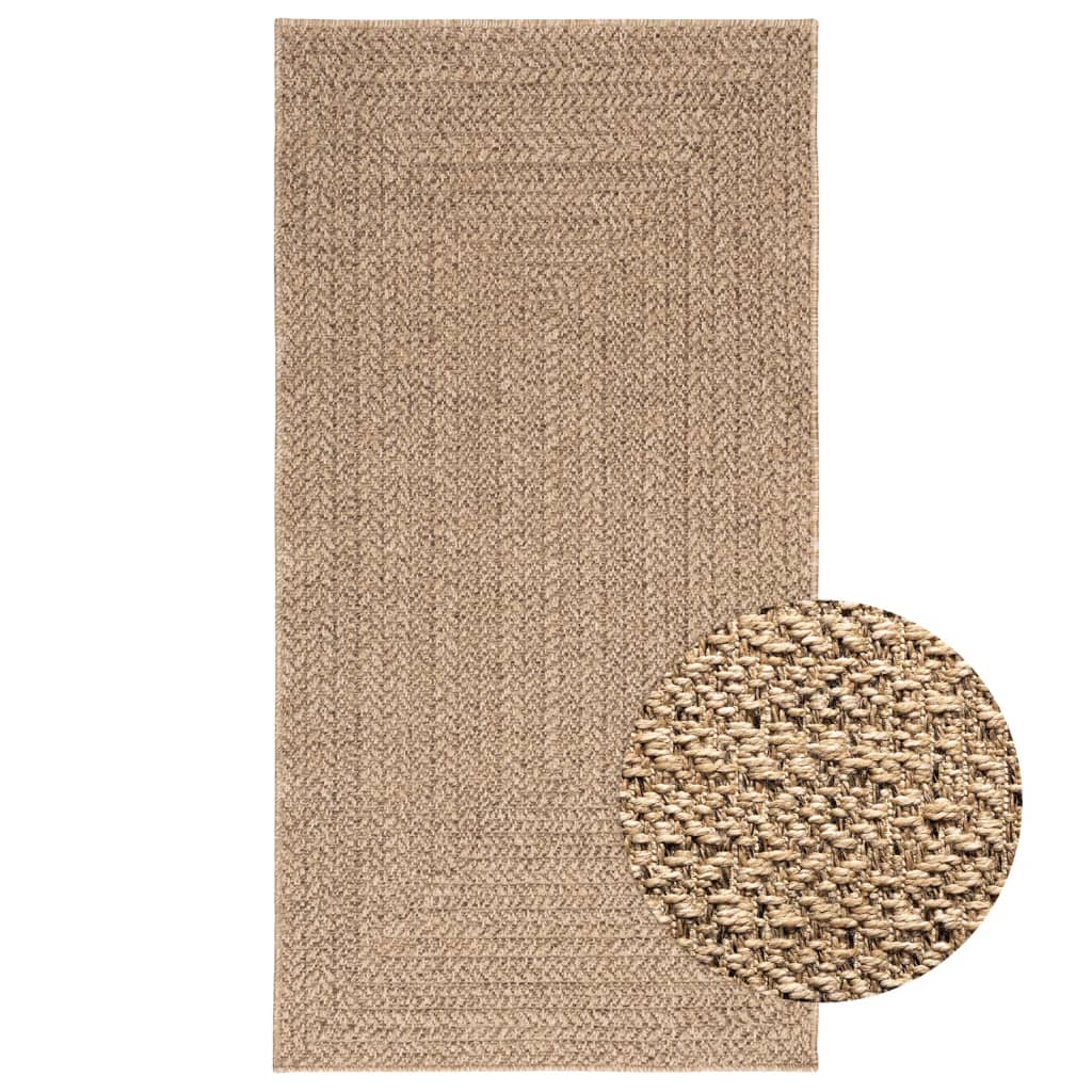 Teppich ZIZUR 80x150 cm Jute-Optik Indoor und Outdoor