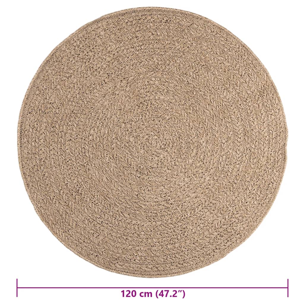 Teppich ZIZUR 120 cm Jute-Optik Indoor und Outdoor