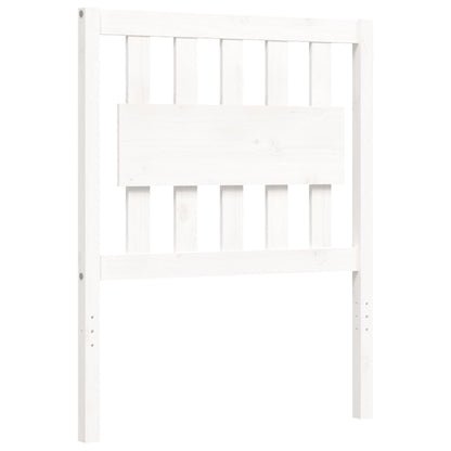 Massivholzbett ohne Matratze Weiß Kiefernholz